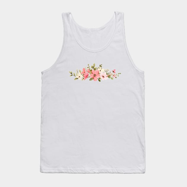 Colorful Watercolor Wild Flower Tank Top by kakamona